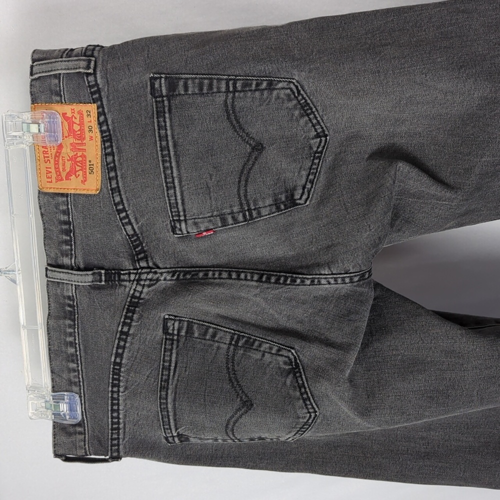 VINTAGE 90s Men's Jeans Levi's 501 Premium Button Fly Gray